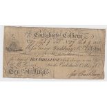 Corksheets Colliery near Bilston, 10 Shillings dated 1815 signed George Rushbury, serial No. 37 (