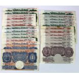 Bank of England (26), a collection of Britannia notes, comprising Peppiatt 10 Shillings and 1