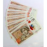 Cleland 10 Pounds (17) consecutively numbered runs of 6 notes, 4 notes, 3 notes and 4 notes,