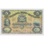 Scotland, National Bank of Scotland 5 Pounds dated 1st November 1949 signed Dandie & Brown, large