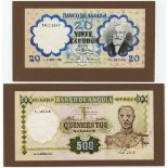 Angola (2), Banco de Angola, Waterlow & Sons uniface hand painted essays for 500 Escudos and 20