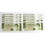 Saint Helena 1 Pound (10) issued 1981, a consecutively numbered run of 10 notes, serial A/1 362378 -