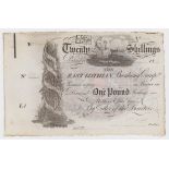 Scotland Lost Banks/Private Issues, East Lothian Banking Comp. 1 Pound or 20 shillings, unissued