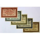 Germany Grossgeld (5) dated 1923, 5000 Mark, 10000 Mark, 500000 Mark, 1 Million Mark and 2 Millionen