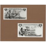 Ghana (2), State Bank of Ghana, Waterlow & Sons printers archival photographs for the reverse of a