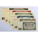 Poland (6), 500 Zlotych, 100 Zlotych, 50 Zlotych, 20 Zlotych, 10 Zlotych and 2 Zlotych dated 1st