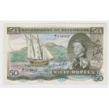 Seychelles 50 Rupees dated 1st January 1972, the famous 'SEX' note, serial A/1 118862 (TBB B124d,