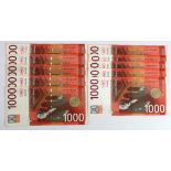 Yugoslavia 1000 Dinara (10) dated 2001 (Pick158r) generally VF