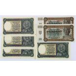 Slovakia (6), 20 Korun dated 1942 (2) SPECIMEN notes, consecutively numbered pair, serial Ae54