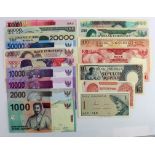 Indonesia (15), a collection of REPLACEMENT notes, 100000 Rupiah 2004, 50000 Rupiah (2) 2010 and