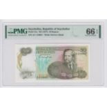 Seychelles 50 Rupees issued 1977, serial A/1 119687 (TBB B203a, Pick21a) in PMG holder graded 66 EPQ