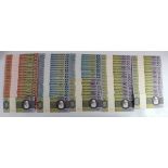 Brazil (85), 100 Cruzeiros (15) issued 1970 - 1981, a consecutively numbered run (Pick195), 5