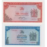 Rhodesia (2), a pair of Replacement notes, 2 Dollar dated 24th May 1979, 'X/1' prefix REPLACEMENT