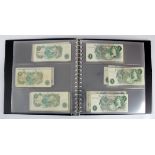 Page 1 Pound (265) issued 1970, a collection of Series C Portrait notes in 2 x Lindner albums,