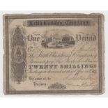 Scotland Lost Banks/Private Issues, Leith Banking Company 1 Pound hand dated 2nd April 1825,