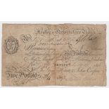Henley & Oxfordshire Bank 5 Pounds dated 1816, serial No. 878 for George Hewell & John Cooper (