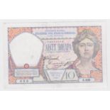 Yugoslavia 10 Dinara dated 26th May 1926, very rare SPECIMEN note, serial 0000000 (Pick25s) VF+,