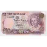 Northern Ireland, First Trust Bank 20 Pounds dated 1st January 1998, signed D.J. Licence, serial
