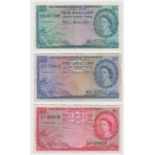 British Caribbean Territories (3), 5 Dollars dated 5th January 1953, first date of issue, serial