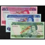 Solomon Islands (3), a SPECIMEN set comprising 2 Dollars, 5 Dollars and 10 Dollars issued 1979,