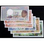 Gabon (6), 10000 Francs and 5000 Francs issued 1984, 1000 Francs issued 1978, 1000 Francs dated