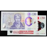 Sarah John (2), an exceptionally rare pair of FIRST RUN polymer notes with MATCHING LOW SERIAL No's,