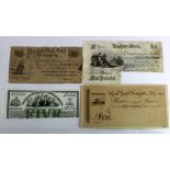 Provincial Group (4) comprising Plymouth Dock Bank 1 Pound 1823, Bradford Banking Company Limited