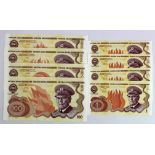 Yugoslavia (8), an exceptionally scarce set of unissued PROOF notes, 5000 Dinara, 1000 Dinara, 500