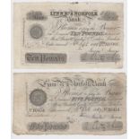 Lynn Regis & Norfolk Bank (2), 5 Pounds dated 10th October 1887 and 10 Pounds dated 6th September