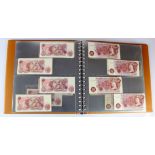 Hollom 10 Shillings (180), a collection of 10 Shillings signed Hollom issued 1963, in Lindner album,