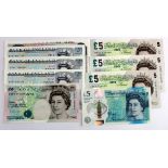 Bank of England (9), a group of very high grade 5 Pounds with different signatures, comprising O'