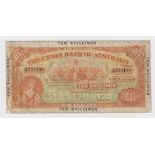 New Zealand 10 Shillings, the Union Bank of Australia dated 1st October 1923, with 'Sterling' in