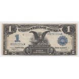 USA 1 Dollar Silver Certificate dated 1899, signed Speelman & White, large Eagle at centre, serial