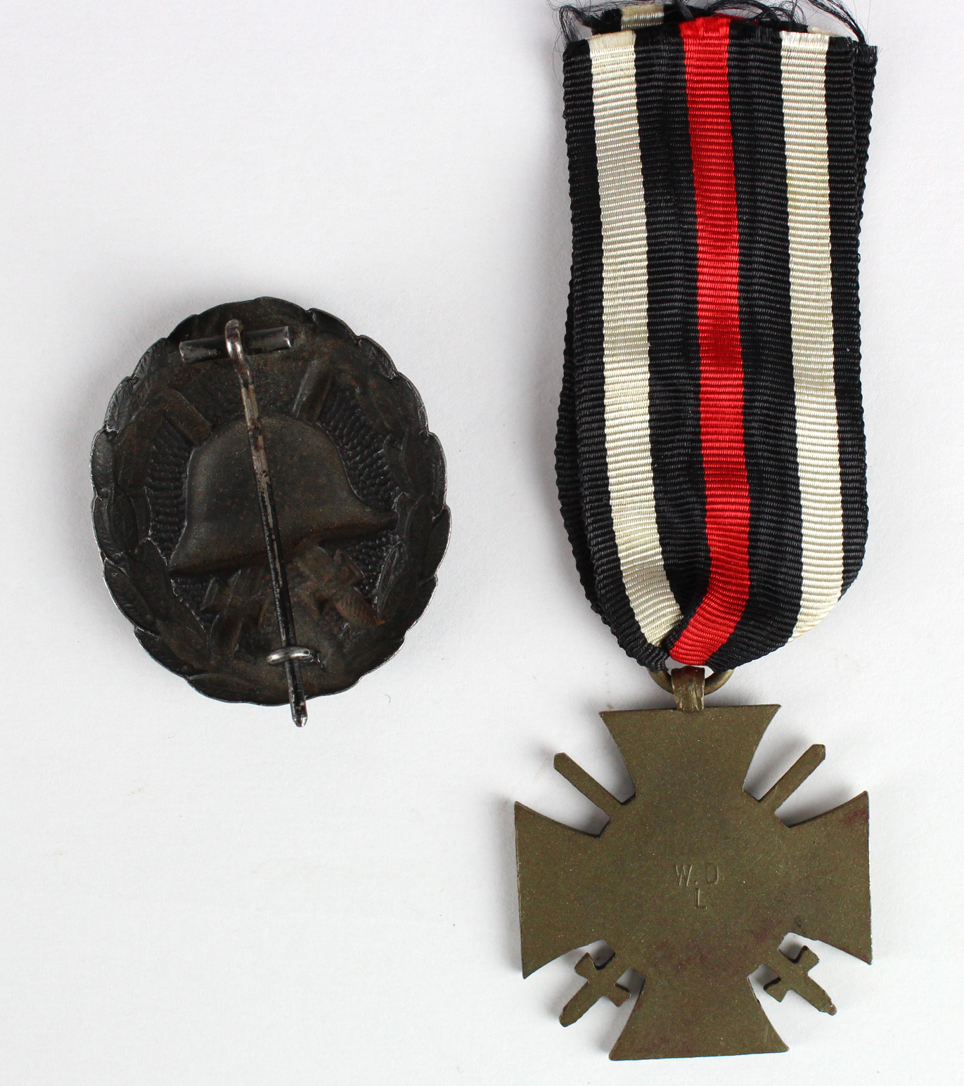 Imperial German Hindenburg Cross and Black Wound Badge. (2) - Image 2 of 2