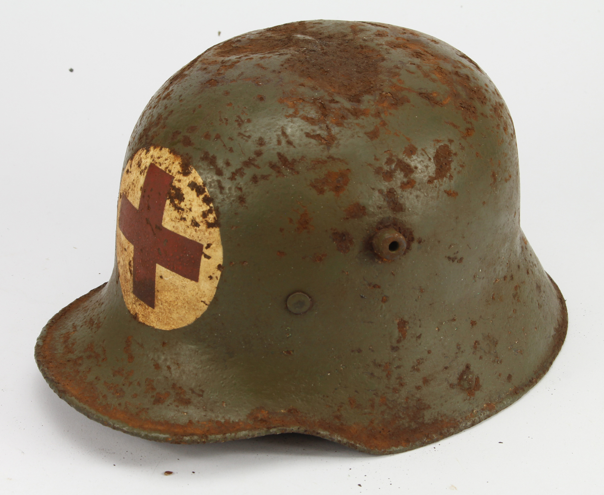 WW1 Imperial German M17 Medics Stahlhelm Helmet.