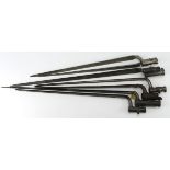 Socket Bayonets - small collection including Pattern 1844 by Waldron with spring catch, 6x