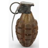 WW2 US Pineapple Grenade, with pin. Deactivated