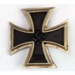 German Iron Cross 1st class, three piece, L/59 maker marked, three piece & magnetic iron core