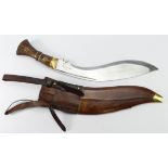 Kukri an impressive large size WW1 style example, 1917 dated, with other stampings to blade,