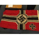 German Nazi Kreigsmarine flag 85 x 150 dated on spine Kiel 1945.