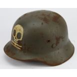 WW2 Finnish 4th Division KEV OS 4 "White Death" Unit Helmet.