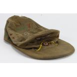 German Afrika Korps soft Forage cap, with extra embroided detail inc Palm tree & Camels likely