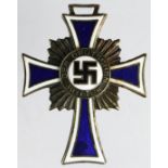 German Nazi Mothers Cross, silver class, no ribbon