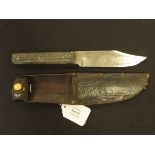 Bowie style Hunting / Fighting knife in scabbard