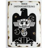 German N.S.K.K small enamel plaque.