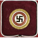 German National Socialist D.A.P leading party members badge no 3286 in fitted case.