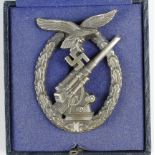 German Nazi Flak Badge, no makers mark, cased