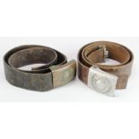 German WW2 belts, two of, one dated 1940.