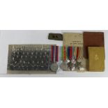 WW2 group to 1452292 W/BDR Herbert E Wernon Royal Artillery consisting of 1939-45 Star, Africa Star,