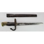 Bayonet / Fighting Knife, an interesting conversion of a M1873 Gras Epee Bayonet, into a trench